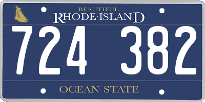 RI license plate 724382