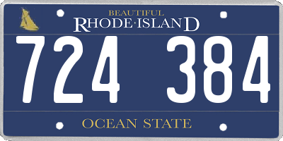 RI license plate 724384