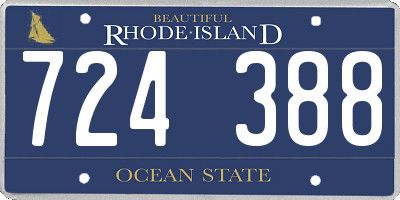 RI license plate 724388