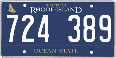 RI license plate 724389