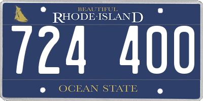 RI license plate 724400