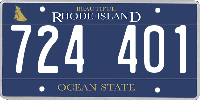 RI license plate 724401