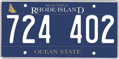 RI license plate 724402