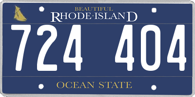 RI license plate 724404