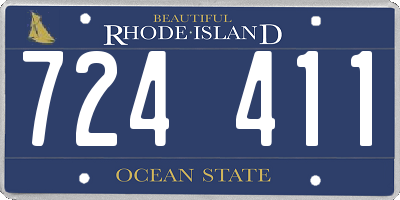 RI license plate 724411