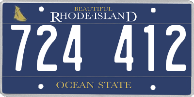 RI license plate 724412