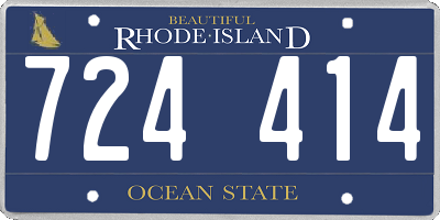 RI license plate 724414