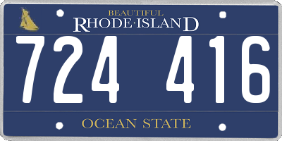 RI license plate 724416