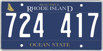 RI license plate 724417