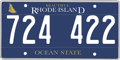 RI license plate 724422