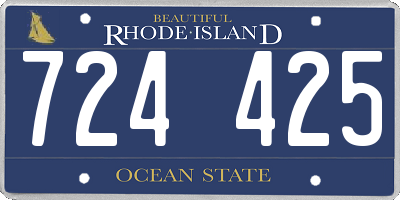 RI license plate 724425