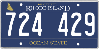 RI license plate 724429