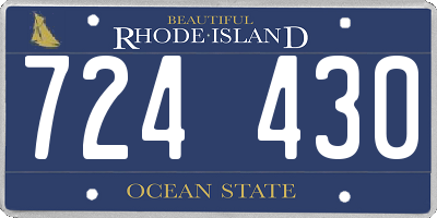 RI license plate 724430