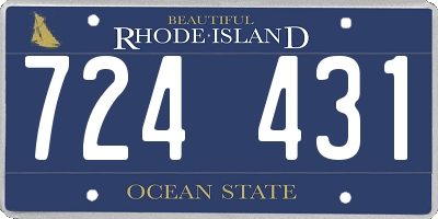 RI license plate 724431