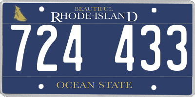 RI license plate 724433