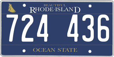 RI license plate 724436