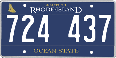 RI license plate 724437