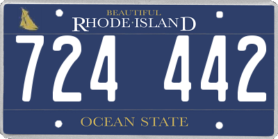 RI license plate 724442