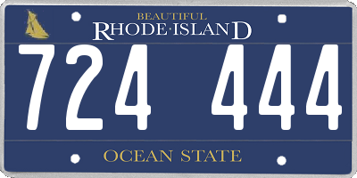 RI license plate 724444