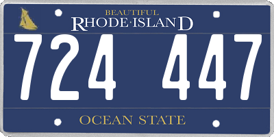 RI license plate 724447