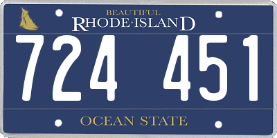 RI license plate 724451
