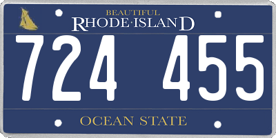RI license plate 724455