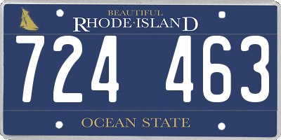RI license plate 724463