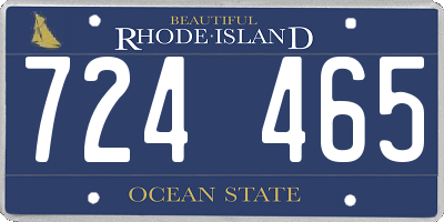 RI license plate 724465