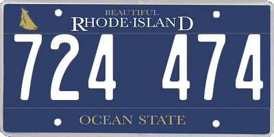 RI license plate 724474
