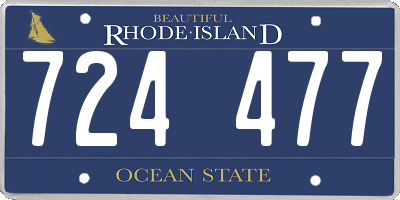 RI license plate 724477