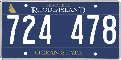 RI license plate 724478