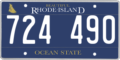 RI license plate 724490