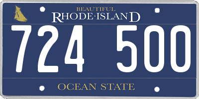 RI license plate 724500