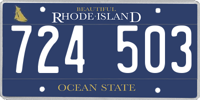 RI license plate 724503