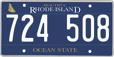 RI license plate 724508