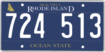 RI license plate 724513