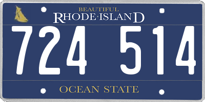 RI license plate 724514