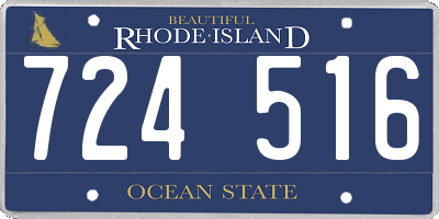RI license plate 724516