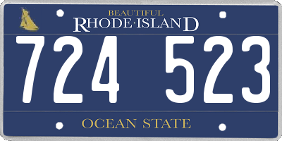 RI license plate 724523