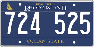 RI license plate 724525