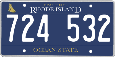 RI license plate 724532