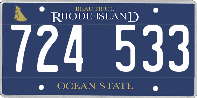 RI license plate 724533