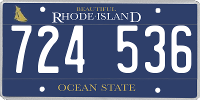 RI license plate 724536