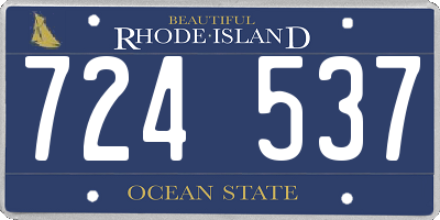 RI license plate 724537
