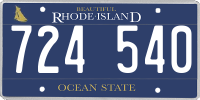 RI license plate 724540