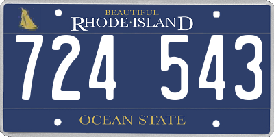 RI license plate 724543