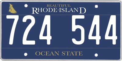 RI license plate 724544