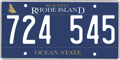 RI license plate 724545