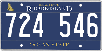 RI license plate 724546