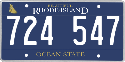 RI license plate 724547